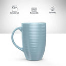 Set of 4 Oversized 20oz Tall Ceramic Latte Coffee Mugs, Gift Set for Cococa, Tea and More. With Large Handles; Dishwasher and Microwave Safe. (Blue) by CozyNest Decor