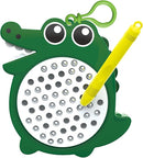 1PCS Crocodile Magnetic Drawing Board for Kids & Toddlers with Beads and Magnet Stylus Pen - Magnetic Travel Toy for Airplane & Car Ride Activities for Kids by TinyTreasures Baby Boutique