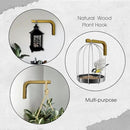 2-Piece Set of Plant Hooks for Wall 6 Inch - Mounted Wooden Plant Hook - Indoor and Outdoor Bracket Plant Hanger for Planters, Lanterns, Bird Feeders, Patio Decorations (Bronze) by GreenHaven Gardens