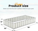 KING BIRD Raised Garden Bed 68"x 36"x 12" Galvanized Steel Metal Outdoor Garden Planter Box Kit with 2 Pairs of Gloves (Ivory) by GreenHaven Gardens