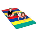 Children's Factory Rainbow Folding Gym Activity Mat, 4' x 8', Cushioned Floor Mat for Kids, Daycare Mat by TinyTreasures Baby Boutique