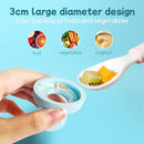 Baby Solids/Frozen Fruit Feeder Pacifier, Infant Teether Toy 4M+, BPA-Free Silicone Pouch & Nipple, Safely Introduce Solids, Teething Relief, 2-Pack (Dolphin - Blue Pink) by TinyTreasures Baby Boutique