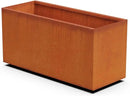 40-Inch Corten Steel Planter Box - Extra Large Rectangular Planter for Outdoor Plants | Modern Heavy Duty Design | Made in USA by GreenHaven Gardens