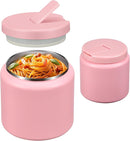 26oz Soup Thermo for Hot Food Kids with Buckle Lid Insulated Vacuum Food Jar Wide Mouth Leakproof Stainless Steel Lunch Container (Pink) by TinyTreasures Baby Boutique