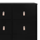 GAP babyGap Legacy 6 Drawer Dresser with Leather Pulls and Interlocking Drawers - Greenguard Gold Certified, Ebony/Natural by TinyTreasures Baby Boutique