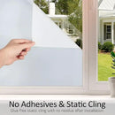HIDBEA Frosted Window Privacy Film Non-Adhesive, Reusable Window Glass Films Heat Control Self Static Cling Removable Window Stickers for Home Office Living Room (White Frosted, 35.4 Inch x 8.2 Feet) by CozyNest Decor