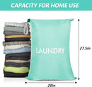 MissBoy Laundry Bag, Nylon Storage Bag for Dirty Clothes, Washable Laundry Bags with Zip for Travel Camping College Dorms, Lightweight Foldable Swimming Dry Wet Bag by TinyTreasures Baby Boutique