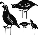 jojofuny 4pcs Garden Quail Stake Bird Yard Art Metal Statue Decor Animals Silhouette Outdoor Decoration Courtyard Ornaments for Lawns Backyard Patio Backyard Pathway by GreenHaven Gardens