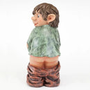Bits and Pieces - Caught with His Pants Down Garden Statue - Naughty Gnome Yard Art, Funny Elf - Polyresin Statue Measures 13-1/2" High x 5" Wide by GreenHaven Gardens