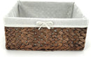 Rectangular Woven Seagrass Storage Bins with Handle,Kingwillow. (water hyacinth, Small) by GreenHaven Gardens
