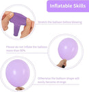 RUBFAC 129pcs Pastel Purple Balloon Arch Kit Different Sizes 18 12 10 5 Inches, Light Purple Lavender Balloons Garland for Birthday Baby Shower Gender Reveal Wedding Party Decoration by TinyTreasures Baby Boutique