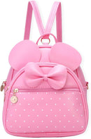 KL928 Girls Bowknot Polka Dot Cute Mini Backpack Small Daypacks Convertible Shoulder Bag Purse for Women by TinyTreasures Baby Boutique