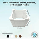 Raised Garden Bed - 1x1 ft Planter Box - White HDPE - No Tools Needed - DIY Kit for Urban Gardening, Flowers, Herbs & Vegetables - Made in The USA - 2 Pack by GreenHaven Gardens
