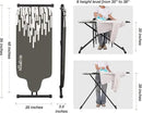 Extra Large Ironing Board with Large Hang Rail in 53" L x 20" W by CozyNest Decor