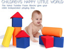 Toddler Foam Building Blocks, 12 PCS + 4 Kinds of Shapes Colourful Stacking Block Sets for Kids, Soft Foam Building Blocks Throwing Toys by TinyTreasures Baby Boutique