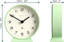 NEWGATE® M Mantel Echo Desk Clock | Modern Round Design | Neo Mint Green | Easy to Read Numbers | Contemporary Style for Desk, Table, Shelf or Bedside by CozyNest Decor