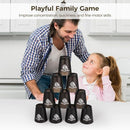 yeesport 12 Pcs Sport Stacking Cups, Sport Training Game for Challenge Competition, Plastic Stacking Cups, Classic Family Game for Kids and Adults, Black by TinyTreasures Baby Boutique