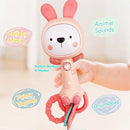 Baby Music Rattle, Teething Toys for Infants 6-12-18 Months Toddlers, Light-Up & Chew Sensory Toys for Baby Boy Girl Gifts (Rabbit) by TinyTreasures Baby Boutique