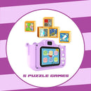 Kids Camera Toys,48MP Dual Lens with 64G SD Card and Cartoon Soft Cover for 3-8 Year Old Girls Boys (PurpleR) by TinyTreasures Baby Boutique