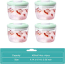 Overnight Oats Containers with Lids,14oz 400ml Set of 4 Meal Prep Container, Airtight Leakproof Reusable Food Storage Containers,Pop-Top Lids Bowl for Leftovers,Glass-like Clarity Tritan Material by TinyTreasures Baby Boutique