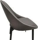 LeisureMod Amalfi Upholstered Fabric Dining Chair – Modern Side Chair with Iron Legs, Mid-Century Accent Chair for Dining Room or Kitchen by CozyNest Decor