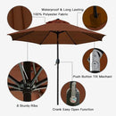 Sunnyglade 9' Patio Umbrella Outdoor Table Umbrella with 8 Sturdy Ribs（Brown） by GreenHaven Gardens