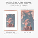 Homeforia 11x17 Picture Frame Rose Gold, High End Metal 11x17 Poster Frames with Mat 8x12 Photo, 11 x 17 Rose Gold Frames Matted to 8 by 12 Print, 17x11 Thin Frames, Tempered Glass, Wall Kit, Set of 1 by CozyNest Decor