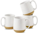 Hasense Coffee Mugs Set of 4, 15 oz Ceramic Coffee Cups with Comfortable Handle, Large Tea Cups for Coffee, Soup, Latte, Mug Set Gift for Wedding, Microwave and Dishwasher Safe, White by CozyNest Decor