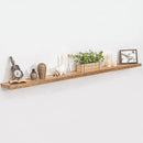 Floating Shelves for Wall, 72" Live Edge Solid Elm Wood Floating Shelf, Wall-Mounted Display Shelves with Invisible Heavy-Duty Metal Bracket, Floating Shelf for Living Room Kitchen, Natural by CozyNest Decor
