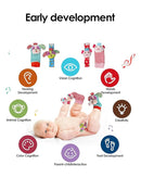 dearlomum Baby Play Mat Gym,Funny Play Piano Tummy Time Baby Activity Mat with 5 Infant Sensory Toys & 4 Wrist Rattle Socks, Boy & Girl Gifts for Newborn 0 to 3 6 9 12 Months(Pink) by TinyTreasures Baby Boutique