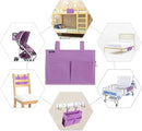 Surblue Caddy Hanging Organizer Bedside Storage Bag for Bunk and Hospital Beds, Purple, Small by CozyNest Decor