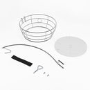 Livabber Countertop Fruit Basket Bowl with Banana Hanger, Modern Standing Fruit Vegetable Bowl Storage, with Banana Tree Holder for Kitchen Dinning Table (Round Marble, Chrome) by CozyNest Decor
