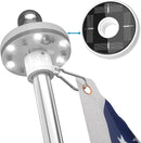 ZMTECH Flag Pole with Solar Light - Adjustable Bracket, 6 FT Stainless Steel Flag Poles for Outside House, Garden or Yard, Tangle Free Flagpole Kit for American Flag (Without Flag, Silver) by GreenHaven Gardens