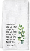 Inspirational Kitchen Hand Towel, Hostess Gift for Women, Christian Quote Waffle Weave Towel, Faith Decor Accent for Kitchen or Bathroom by CozyNest Decor