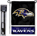 WinCraft Baltimore Ravens Garden Flag with Stand Holder by GreenHaven Gardens