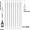 Dazzle Bright Red and Green Christmas Lights, 288 LED 11.8 Inch Meteor Shower Rain Lights with 8 Tubes, Waterproof Plug in Falling Rain Lights Christmas Decorations for Xmas Bushes Tree Yard Party by GreenHaven Gardens