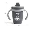 Sippy Cup by Bella Tunno, Silicone Training Cup with Transition Handles for Infants, Toddlers & Kids, Babies 6-12 Months & Toddlers 1-3 Years, Boys & Girls, Sip Sip Hooray, 8 oz by TinyTreasures Baby Boutique