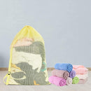 Mesh Laundry Bags with Adjustable Shoulder Strap, 24" x 36" Heavy Duty Nylon, Drawstring Closure, 3-Pack, Mixed Colors by TinyTreasures Baby Boutique