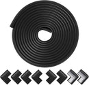 Foam Corner Protector Edge and Corner Guard, with 19 feet Length Foam Safety Bumpers, Baby Proofing Safety Table Corner Protectors (Black) by TinyTreasures Baby Boutique