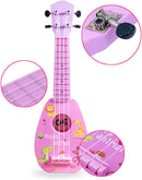 YOLOPARK 17" Kids Toy Guitar for Girls Boys, Mini Toddler Ukulele Guitar with 4 Strings Keep Tones Can Play for 3, 4, 5, 6, 7 Year Old Kids Musical Instruments Educational Toys for Beginner (Pink) by TinyTreasures Baby Boutique