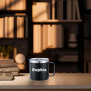 Personalized Mug Cup with Handle 12/14oz Custom Stainless Steel Mugs Customized Name Coffee Tumbler for Women Men Student Family Office Gifts, Art Design by TinyTreasures Baby Boutique