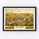 Vintage Map of Naugatuck, Connecticut 1877
