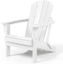 Westin Outdoors Laguna WO Outdoor Adirondack Folding Patio Chairs 8 PCS Set Retro Beach Aesthetic for Backyard, Lawn, Patio, Deck, Garden, Weather Resistant Polyethylene Plastic Lounger (White) by GreenHaven Gardens