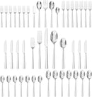 KINGSTONE Silverware Set with Serving Utensils, 45-Piece Forged Flatware Set Cutlery Set Premium Stainless Steel, Service for 8, for Kitchen, Home, Wedding, Party, Mirror Polished and Dishwasher Safe by CozyNest Decor