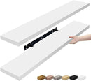 Sorbus Floating Shelves for Wall - 35 Inch Long Bathroom Shelves, Wall Decor for Bedroom, Kitchen, Living Room & Book Storage - Mounted Floating Shelf with Invisible Brackets (White, 2 Pack) by CozyNest Decor