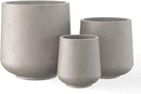 Kante 15.3"+11.6"+8.2" Dia Round Concrete Planter, Large Outdoor Indoor Planter Pots Containers with Drainage Holes and Rubber Plug for Home Garden Patio, Buff Concrete by GreenHaven Gardens