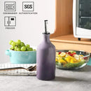 Sweejar Ceramic Olive Oil Dispenser Bottle, Opaque Oil Cruet Protects Oil to Reduce Oxidation, Suitable for Storage Oil, Vinegar, Coffee Syrups & Other Liquids, Pack of 1, 15.5 Fl Oz (Gradient Purple) by CozyNest Decor
