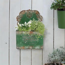 All Chic Metal Wall Planter Outdoor Wall Planter Wall Hanging Planter Rustic Wall Mount Planter Outdoor Wall Planter for Farmhouse Garden Decor (Green) by GreenHaven Gardens