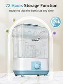 GROWNSY Adjustable 3 in 1 Large Bottle Sterilizer and Dryer, Electric Steam Baby Bottle Sterilizer, Bottle Sanitizer for Baby Bottles & Pacifiers, Breast Pump Parts Blue by TinyTreasures Baby Boutique