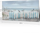 Big Wall Art for Living Room Extra Large Hand-painted Beach Oil Painting Ocean Sea Bird Seagull Canvas Artwork Framed Seascape Coastal Picture for Office Bedroom Decor 60 x 30 inch by CozyNest Decor
